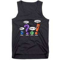 Wait What Stop It I Agree Funny Grammar Punctuation Tank Top
