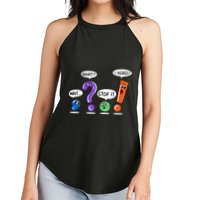 Wait What Stop It I Agree Funny Grammar Punctuation Women's Perfect Tri Rocker Tank