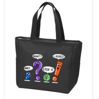Wait What Stop It I Agree Funny Grammar Punctuation Zip Tote Bag