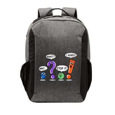 Wait What Stop It I Agree Funny Grammar Punctuation Vector Backpack