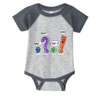 Wait What Stop It I Agree Funny Grammar Punctuation Infant Baby Jersey Bodysuit