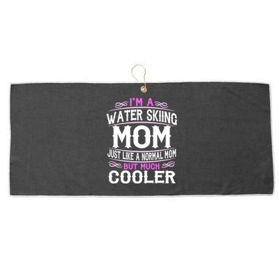 Wo Water Skiing Mom Cute Sporting Mom Gift Large Microfiber Waffle Golf Towel