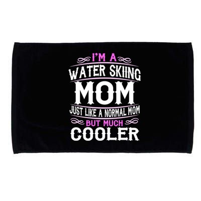 Wo Water Skiing Mom Cute Sporting Mom Gift Microfiber Hand Towel