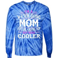 Wo Water Skiing Mom Cute Sporting Mom Gift Tie-Dye Long Sleeve Shirt