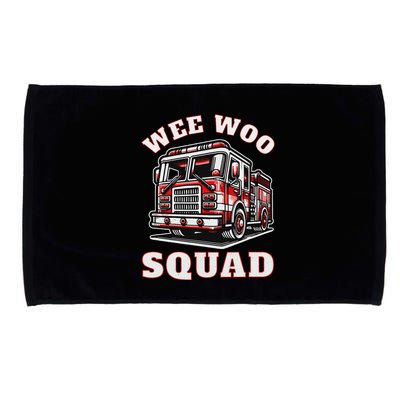 Wee Woo Squad Fire Truck Funny Firefighter Family Microfiber Hand Towel