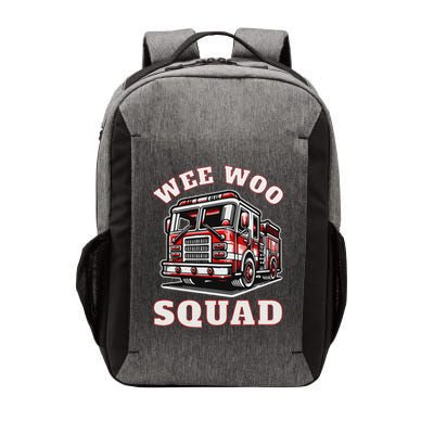 Wee Woo Squad Fire Truck Funny Firefighter Family Vector Backpack