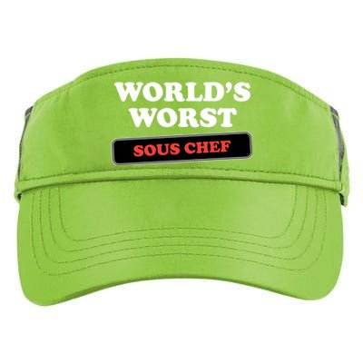 Worlds Worst Sous Chef Gift Adult Drive Performance Visor