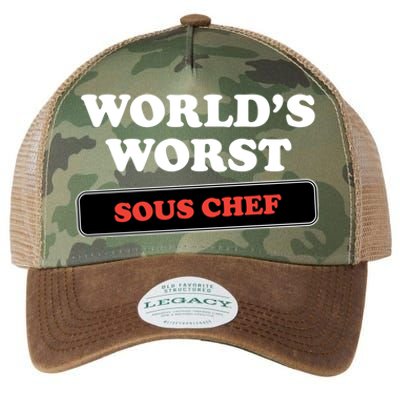 Worlds Worst Sous Chef Gift Legacy Tie Dye Trucker Hat