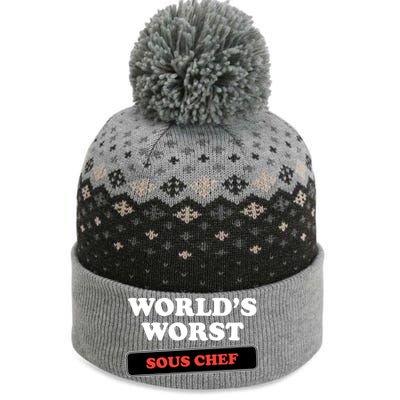 Worlds Worst Sous Chef Gift The Baniff Cuffed Pom Beanie