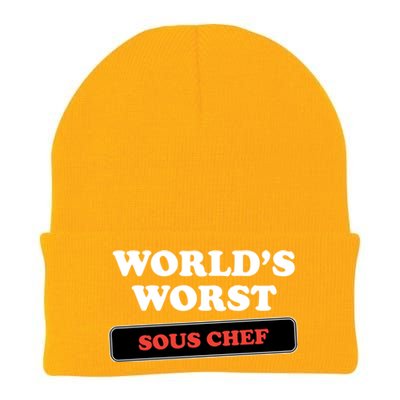 Worlds Worst Sous Chef Gift Knit Cap Winter Beanie