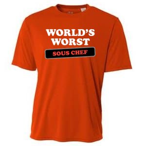 Worlds Worst Sous Chef Gift Cooling Performance Crew T-Shirt