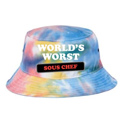 Worlds Worst Sous Chef Gift Tie Dye Newport Bucket Hat