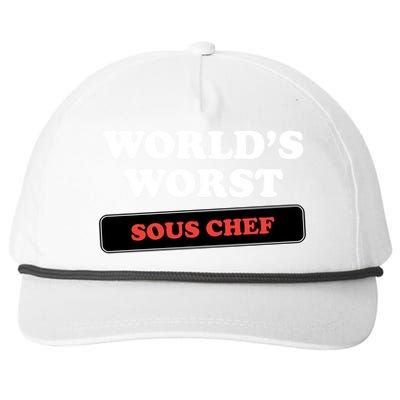 Worlds Worst Sous Chef Gift Snapback Five-Panel Rope Hat