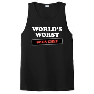 Worlds Worst Sous Chef Gift PosiCharge Competitor Tank