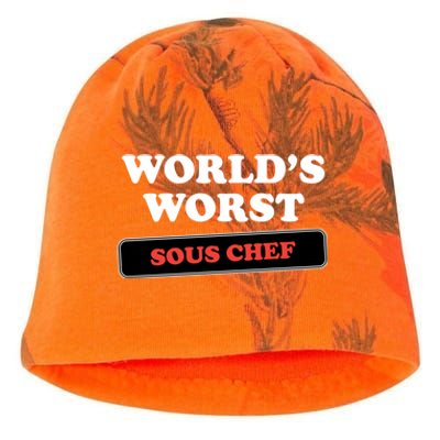 Worlds Worst Sous Chef Gift Kati - Camo Knit Beanie