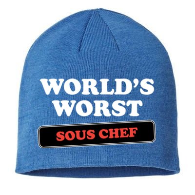 Worlds Worst Sous Chef Gift Sustainable Beanie