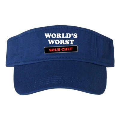 Worlds Worst Sous Chef Gift Valucap Bio-Washed Visor