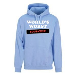 Worlds Worst Sous Chef Gift Unisex Surf Hoodie