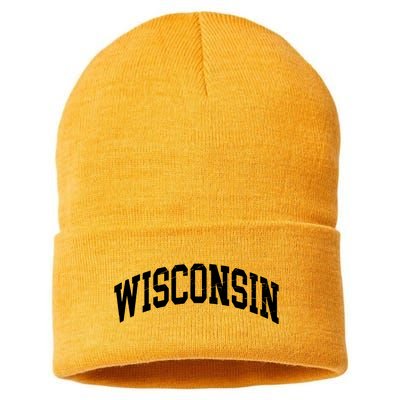 Wisconsin Worn Style Design Classic Sustainable Knit Beanie