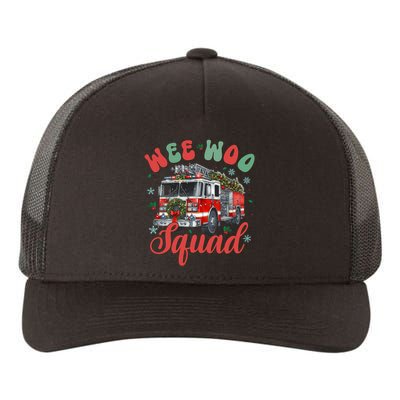 Wee Woo Squad Fire Truck Firefighter Christmas Yupoong Adult 5-Panel Trucker Hat