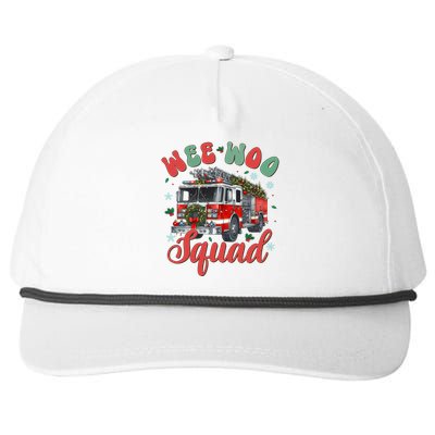 Wee Woo Squad Fire Truck Firefighter Christmas Snapback Five-Panel Rope Hat