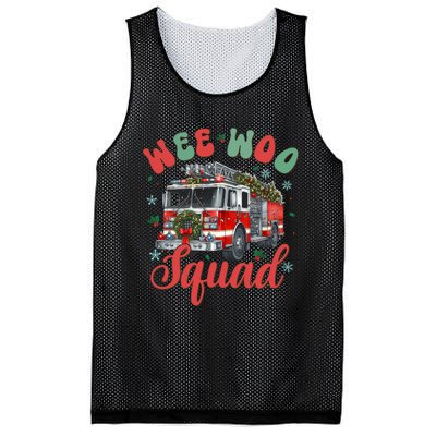 Wee Woo Squad Fire Truck Firefighter Christmas Mesh Reversible Basketball Jersey Tank