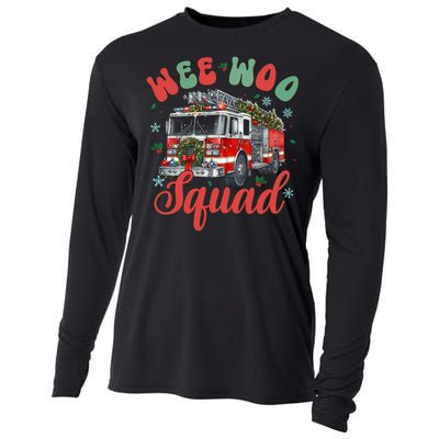 Wee Woo Squad Fire Truck Firefighter Christmas Cooling Performance Long Sleeve Crew