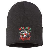 Wee Woo Squad Fire Truck Firefighter Christmas Sustainable Knit Beanie