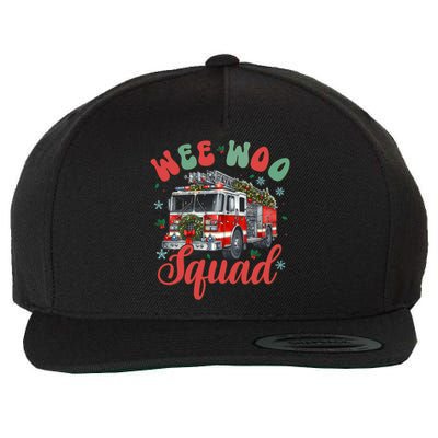 Wee Woo Squad Fire Truck Firefighter Christmas Wool Snapback Cap