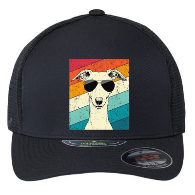 Whippet With Sunglasses Dog Lovers Flexfit Unipanel Trucker Cap