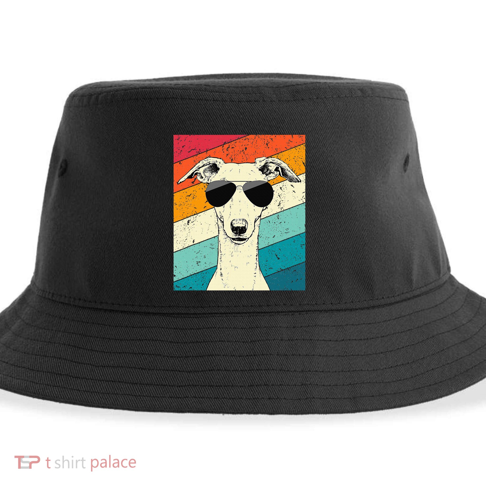 Whippet With Sunglasses Dog Lovers Sustainable Bucket Hat