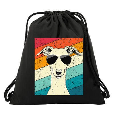 Whippet With Sunglasses Dog Lovers Drawstring Bag