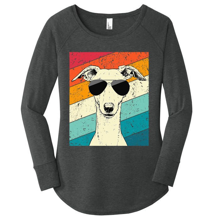 Whippet With Sunglasses Dog Lovers Women's Perfect Tri Tunic Long Sleeve Shirt