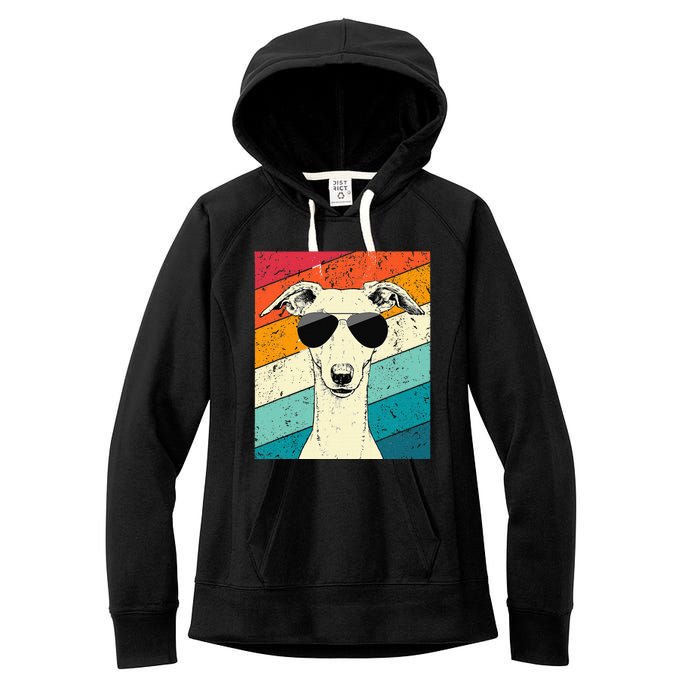 Whippet With Sunglasses Dog Lovers Women's Fleece Hoodie