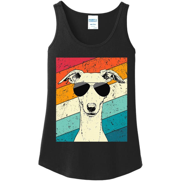 Whippet With Sunglasses Dog Lovers Ladies Essential Tank