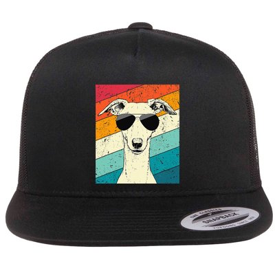 Whippet With Sunglasses Dog Lovers Flatbill Hat