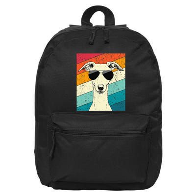 Whippet With Sunglasses Dog Lovers 16 in Basic Backpack