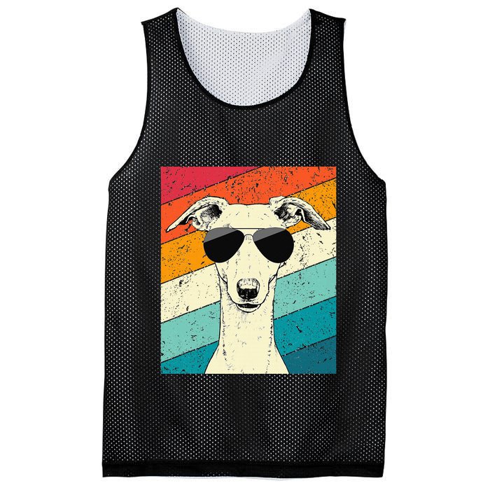 Whippet With Sunglasses Dog Lovers Mesh Reversible Basketball Jersey Tank