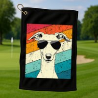 Whippet With Sunglasses Dog Lovers Golf Towel