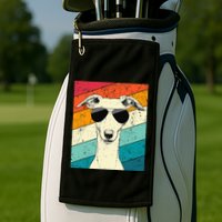 Whippet With Sunglasses Dog Lovers Golf Towel