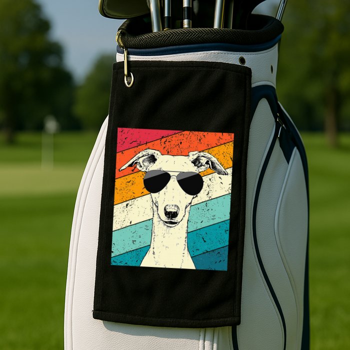 Whippet With Sunglasses Dog Lovers Golf Towel