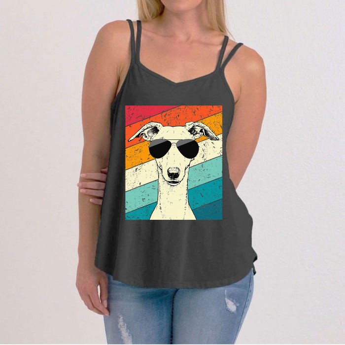 Whippet With Sunglasses Dog Lovers Women's Strappy Tank