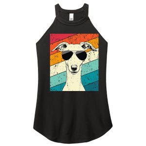 Whippet With Sunglasses Dog Lovers Women's Perfect Tri Rocker Tank