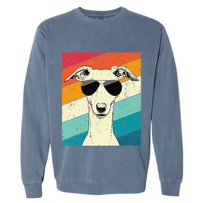 Whippet With Sunglasses Dog Lovers Garment-Dyed Sweatshirt