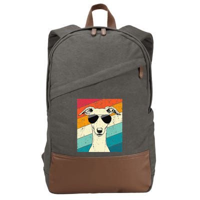 Whippet With Sunglasses Dog Lovers Cotton Canvas Backpack