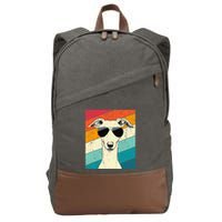 Whippet With Sunglasses Dog Lovers Cotton Canvas Backpack