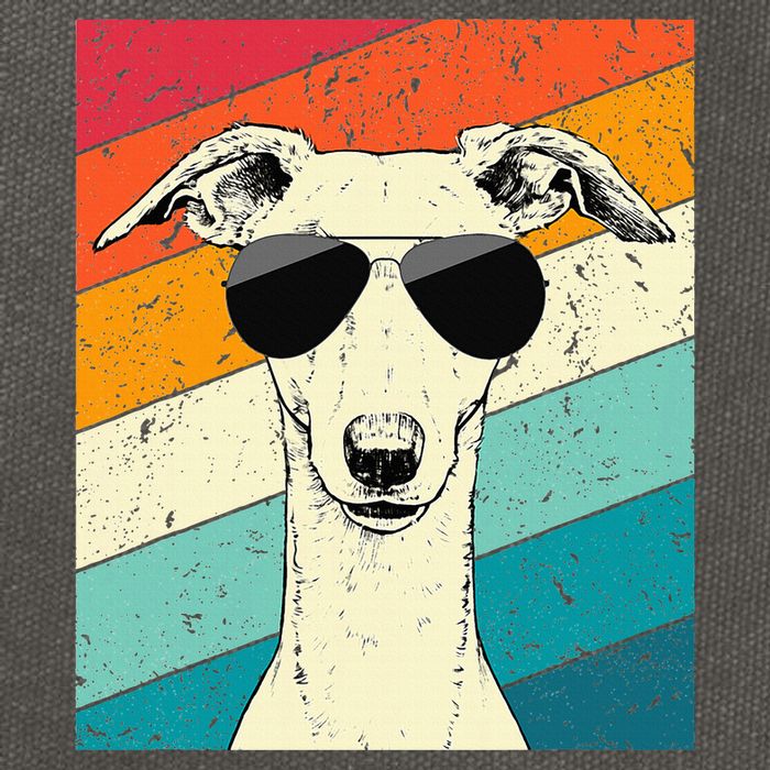Whippet With Sunglasses Dog Lovers Cotton Canvas Backpack