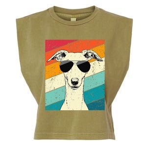 Whippet With Sunglasses Dog Lovers Garment-Dyed Women's Muscle Tee