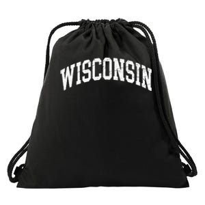 Wisconsin Worn Style Design Classic Drawstring Bag