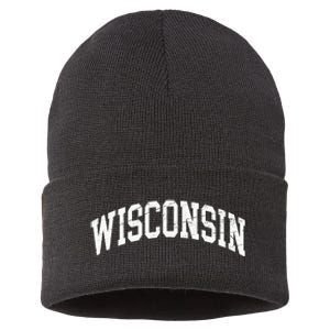 Wisconsin Worn Style Design Classic Sustainable Knit Beanie